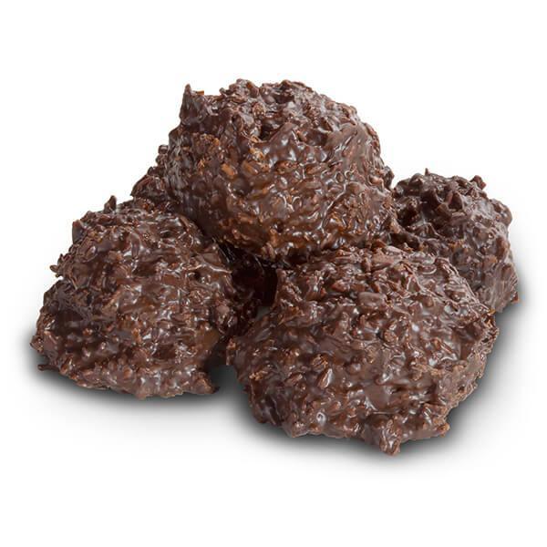 Asher's Dark Chocolate Coconut Clusters: 5LB Box - Candy Warehouse