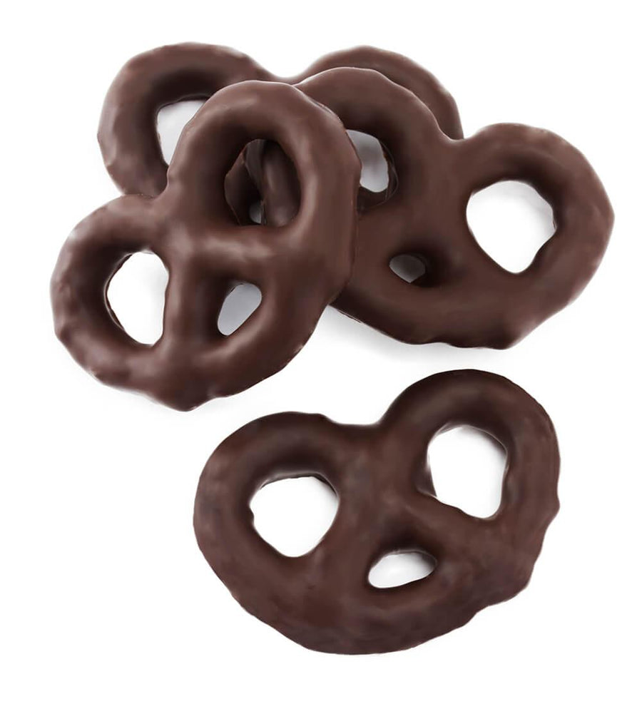 Asher's Dark Chocolate Covered Mini Pretzels: 4LB Box - Candy Warehouse