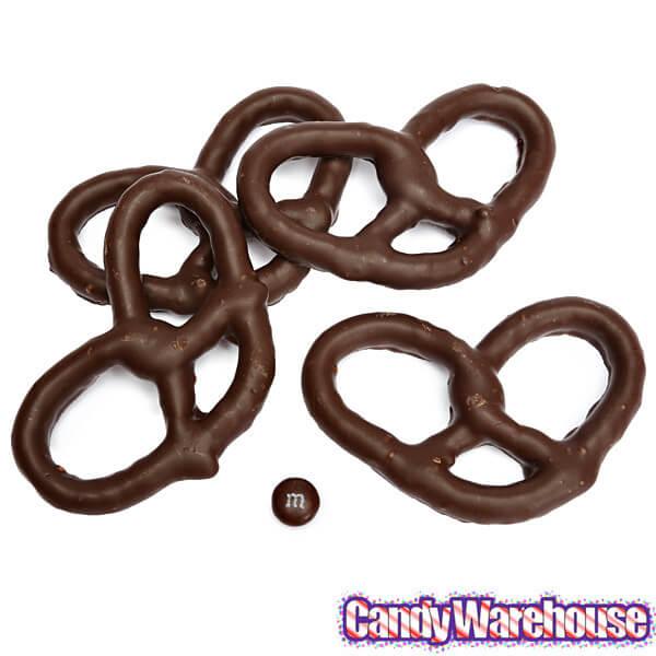 Asher's Dark Chocolate Covered Pretzels: 6LB Box - Candy Warehouse