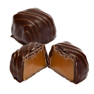 Asher's Dark Chocolate Covered Vanilla Caramels: 6LB Box - Candy Warehouse