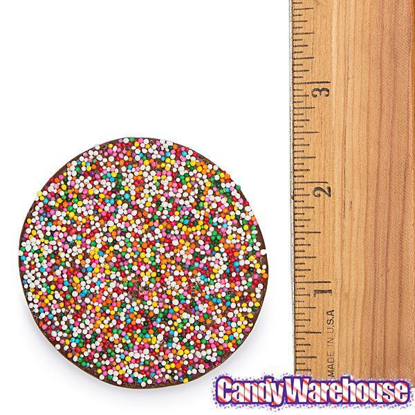 Asher's Giant Milk Chocolate Nonpareils Discs - Rainbow: 64-Piece Box - Candy Warehouse