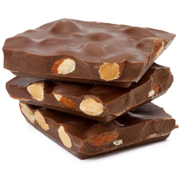 Asher's Milk Chocolate Almond Bark: 6LB Box - Candy Warehouse