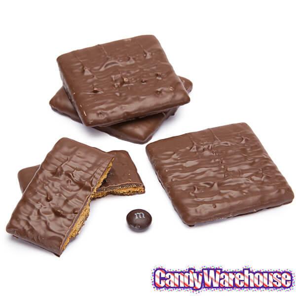 Asher's Milk Chocolate Covered Graham Crackers: 5LB Box - Candy Warehouse