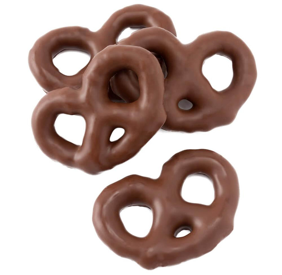 Asher's Milk Chocolate Covered Mini Pretzels: 4LB Box - Candy Warehouse