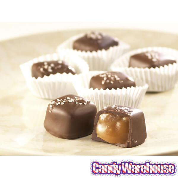 Asher's Milk Chocolate Sea Salt Caramels: 12-Piece Box - Candy Warehouse