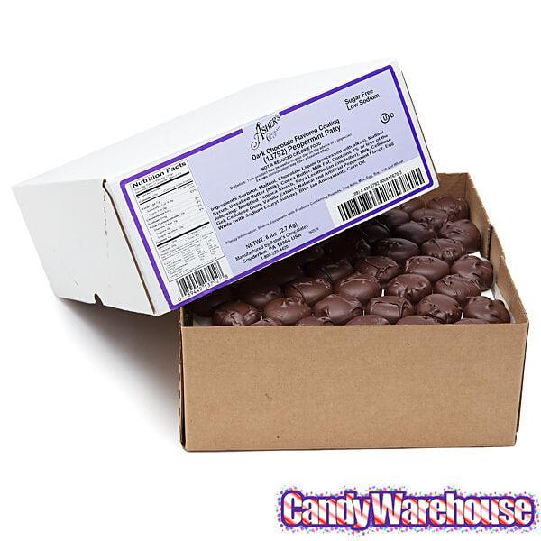 Asher's Sugar Free Chocolate Peppermint Patties - Dark: 6LB Box - Candy Warehouse