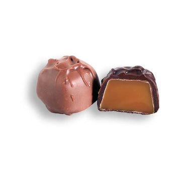 Asher's Sugar Free Vanilla Caramels Chocolates - Dark: 6LB Box - Candy Warehouse