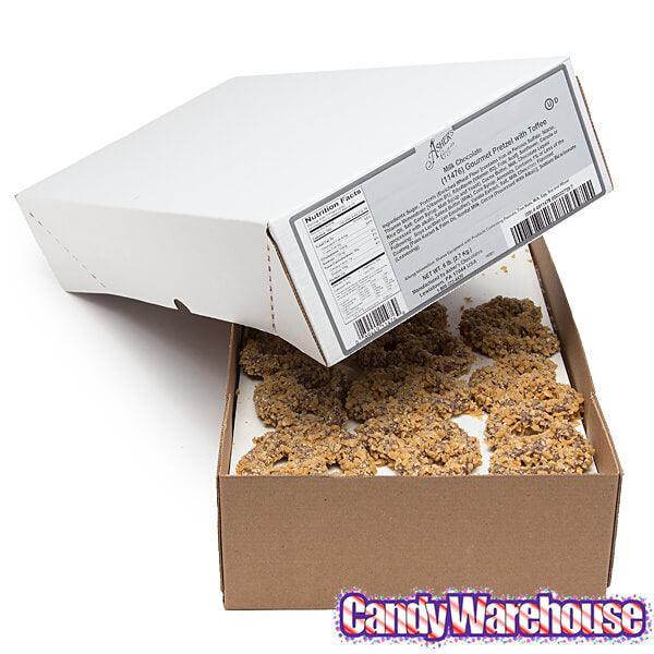 Asher's Toffee Bits Chocolate Covered Pretzels Candy: 6LB Box - Candy Warehouse