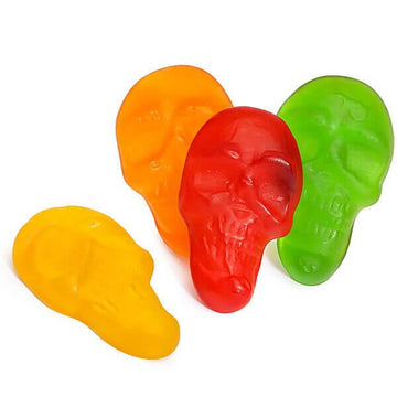 Assorted Colors Gummy Skulls: 5LB Bag - Candy Warehouse