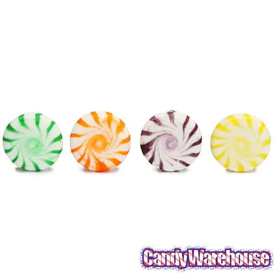 Assorted Fruits Hard Candy Pinwheels 5LB Bag Candy Warehouse