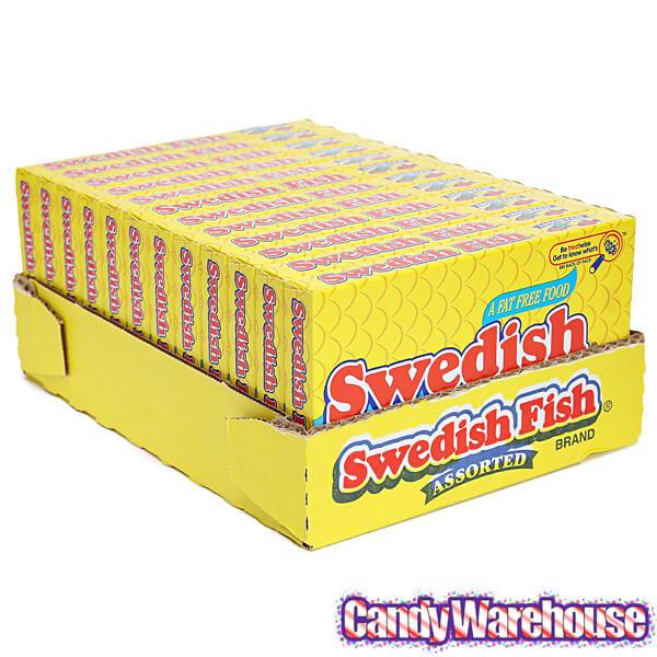Assorted Swedish Fish Candy 3.5-Ounce Packs: 12-Piece Box