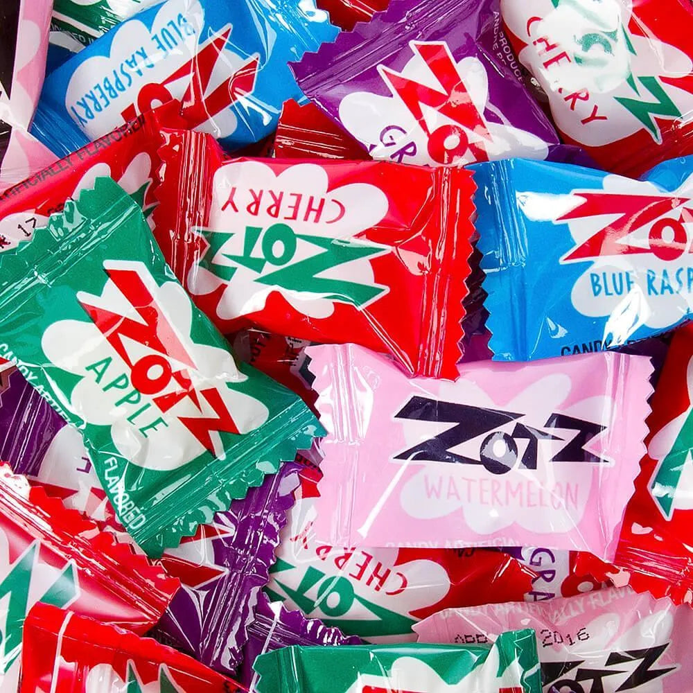 Fuzz Candy Assorted Zotz Sour Fizz Candy: 15-Pound Case – Candy Warehouse