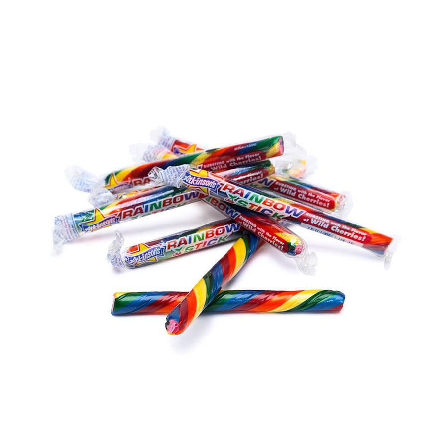 Atkinson Jumbo Rainbow Sticks Hard Candy: 52-Piece Jar - Candy Warehouse