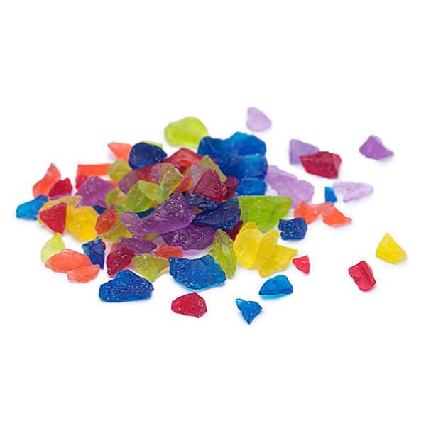 Atkinson Rainbow Confetti Rock Candy Crystals Mix: 1LB Jar - Candy Warehouse