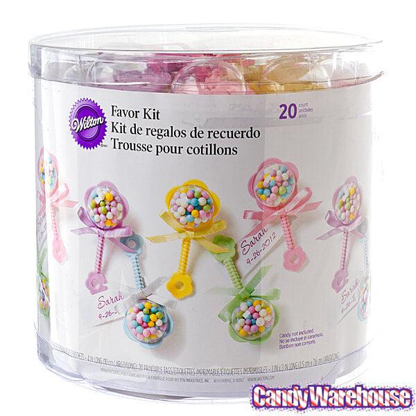 Baby Rattles Plastic Favor Kits: 20-Piece Tub - Candy Warehouse