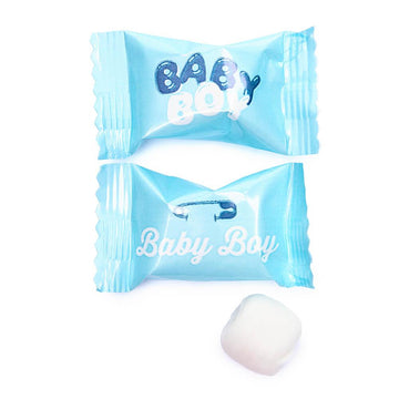 Baby Shower - Baby Boy Wrapped Buttermint Creams: 300-Piece Case - Candy Warehouse