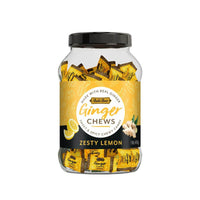 Bali's Best Zesty Lemon Ginger Chews: 1LB Jar - Candy Warehouse