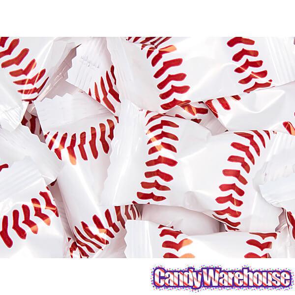 Baseball Wrapped Butter Mint Creams: 300-Piece Case - Candy Warehouse