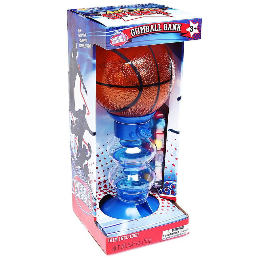Basketball Gumball Machine Bank with Gumballs - Candy Warehouse