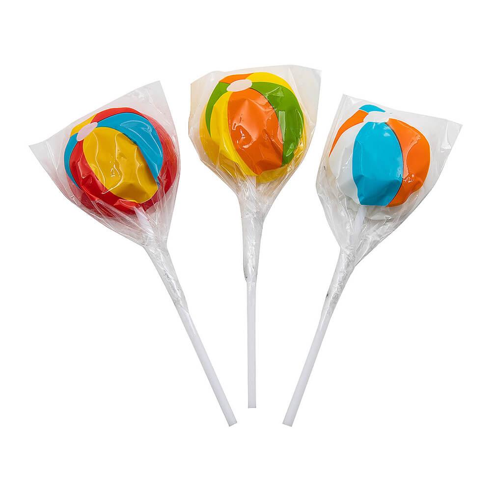 Beach Ball Lollipops: 12-Piece Box - Candy Warehouse