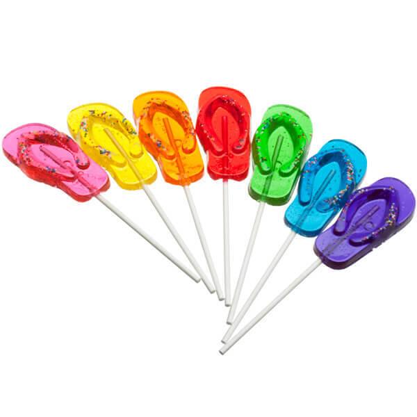 Beach Sandals Hard Candy Lollipops: 27-Piece Box - Candy Warehouse