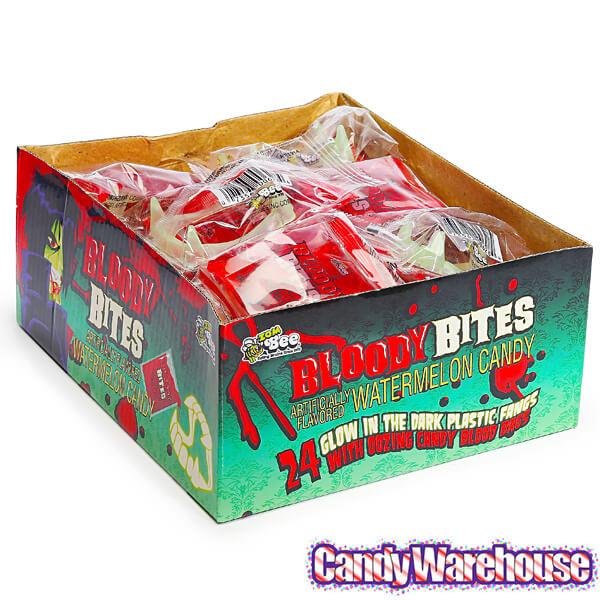 Bee International Bloody Bites Candy Fangs: 22-Piece Box - Candy Warehouse