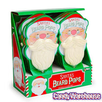 Bee International Christmas Santa Beard Pops: 12-Piece Display - Candy Warehouse