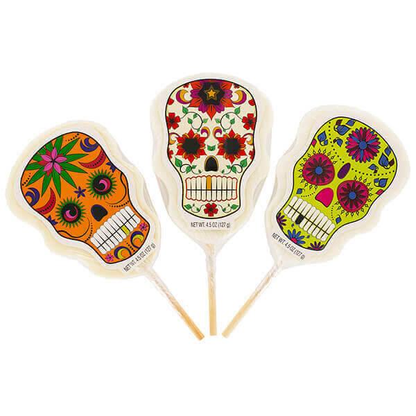 Bee International Day of the Dead Skull Pops: 12-Piece Display - Candy Warehouse