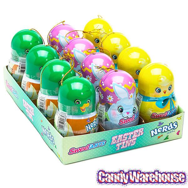 Bee International Easter Candy SweeTarts & Nerds Tins: 12-Piece Box - Candy Warehouse