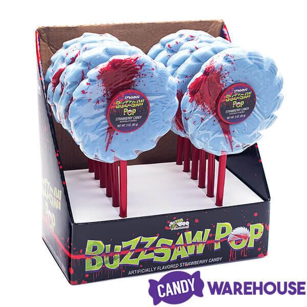 Bee International Halloween Spinning Buzzsaw Pops: 12-Piece Display - Candy Warehouse