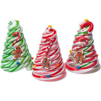 Bee International Hand Decorated Candy Cane Christmas Trees: 12-Piece Box - Candy Warehouse