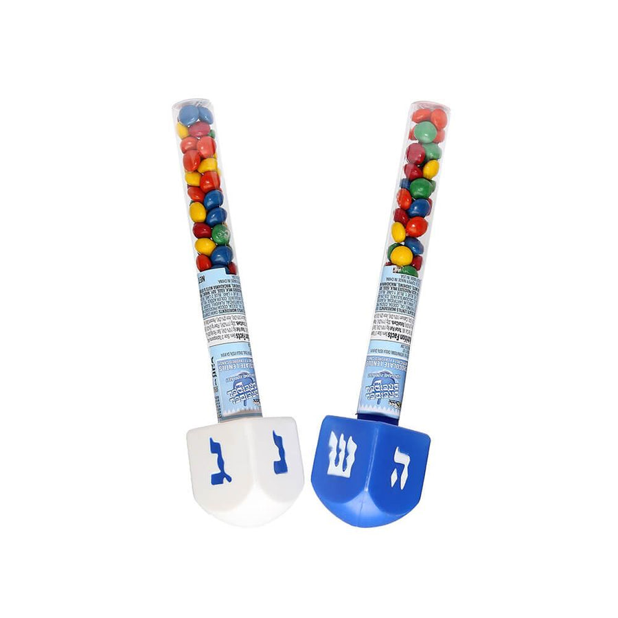 Bee International Hanukkah Dreidel Candy Tubes: 24-Piece Display - Candy Warehouse
