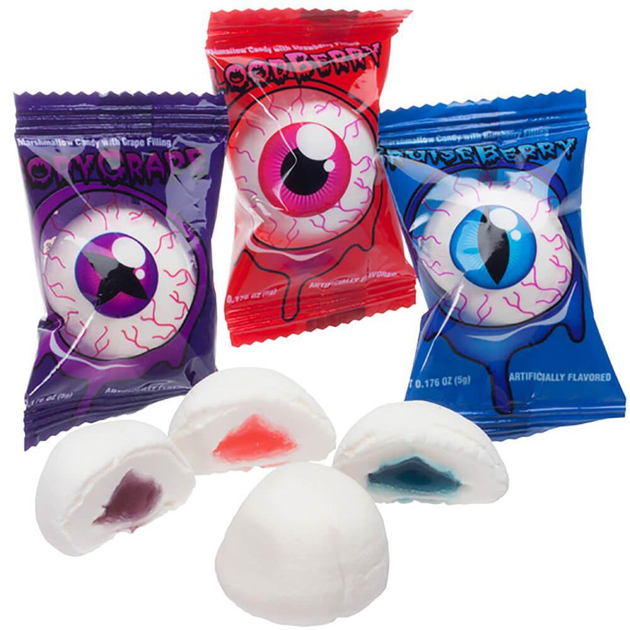 Bee International OOZing Eyeballs Candy: 3-Piece Bag - Candy Warehouse