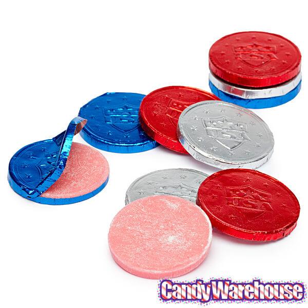 Bee International Patriotic USA Bubble Gum Coins: 100-Piece Bag - Candy Warehouse