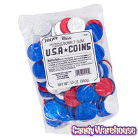 Bee International Patriotic USA Bubble Gum Coins: 100-Piece Bag - Candy Warehouse