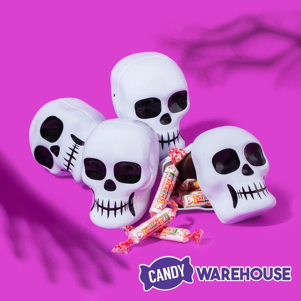 Bee International Skull Tins with Smarties: 12-Piece Box - Candy Warehouse