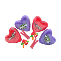 Bee International Valentine Candy Filled Plastic Hearts: 12-Piece Box