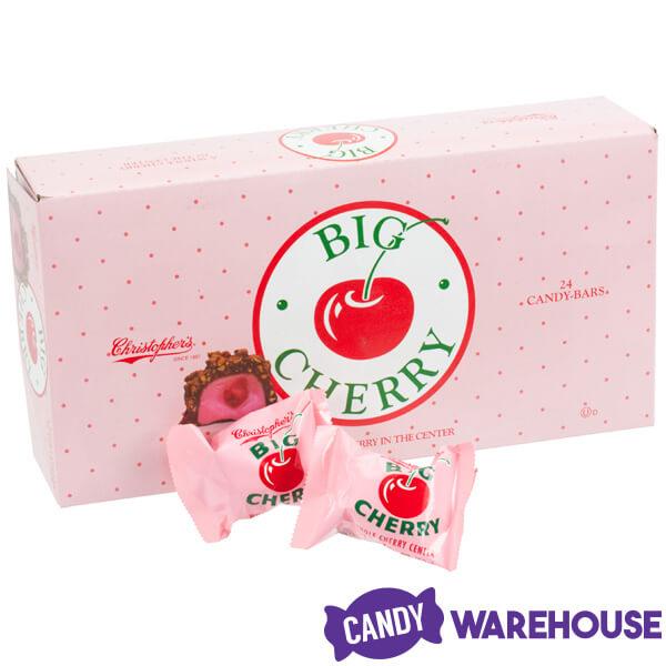 Big Cherry Candy Bars: 24-Piece Box - Candy Warehouse