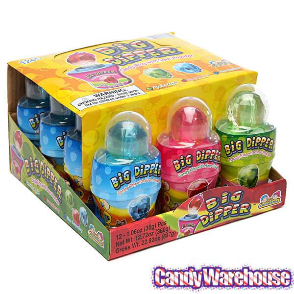 Big Dipper Candy Rings with Sour Powder: 12-Piece Box - Candy Warehouse