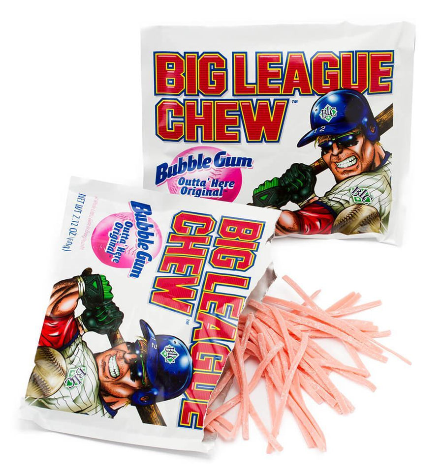 Big League Chew Bubble Gum Packs - Original: 12-Piece Box - Candy Warehouse