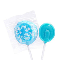Birth Announcement Lollipops - Boy Blue: 25-Piece Bag - Candy Warehouse