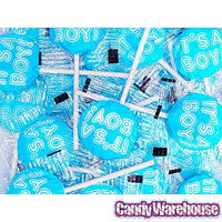 Birth Announcement Lollipops - Boy Blue: 25-Piece Bag - Candy Warehouse