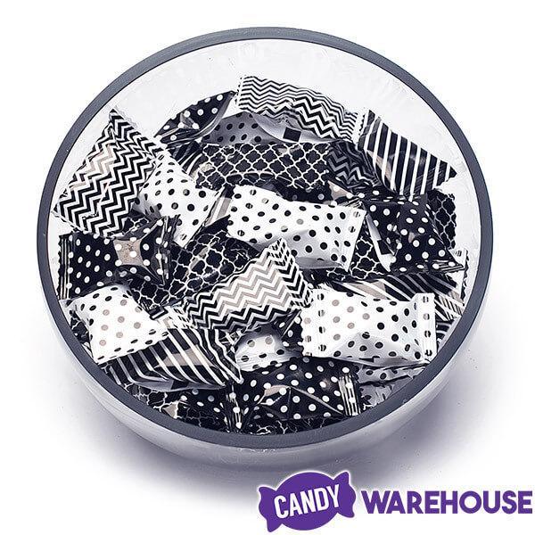 Black & White Wrapped Butter Mint Creams: 300-Piece Case - Candy Warehouse