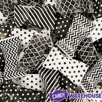 Black & White Wrapped Butter Mint Creams: 300-Piece Case - Candy Warehouse