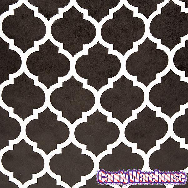 Black Casablanca Pattern Candy Bags: 25-Piece Pack - Candy Warehouse