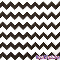 Black Chevron Stripe Candy Bags: 25-Piece Pack - Candy Warehouse