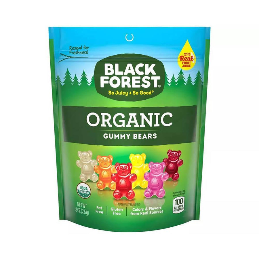 Black Forest Organic Gummy Bears Candy: 8-Ounce Bag - Candy Warehouse