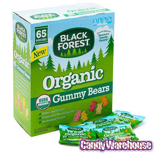 Black Forest Organic Gummy Bears Snack Packs: 65-Piece Box - Candy Warehouse