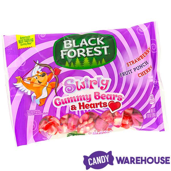 Black Forest Swirly Gummy Bears and Hearts Valentine Candy: 10-Ounce Bag - Candy Warehouse
