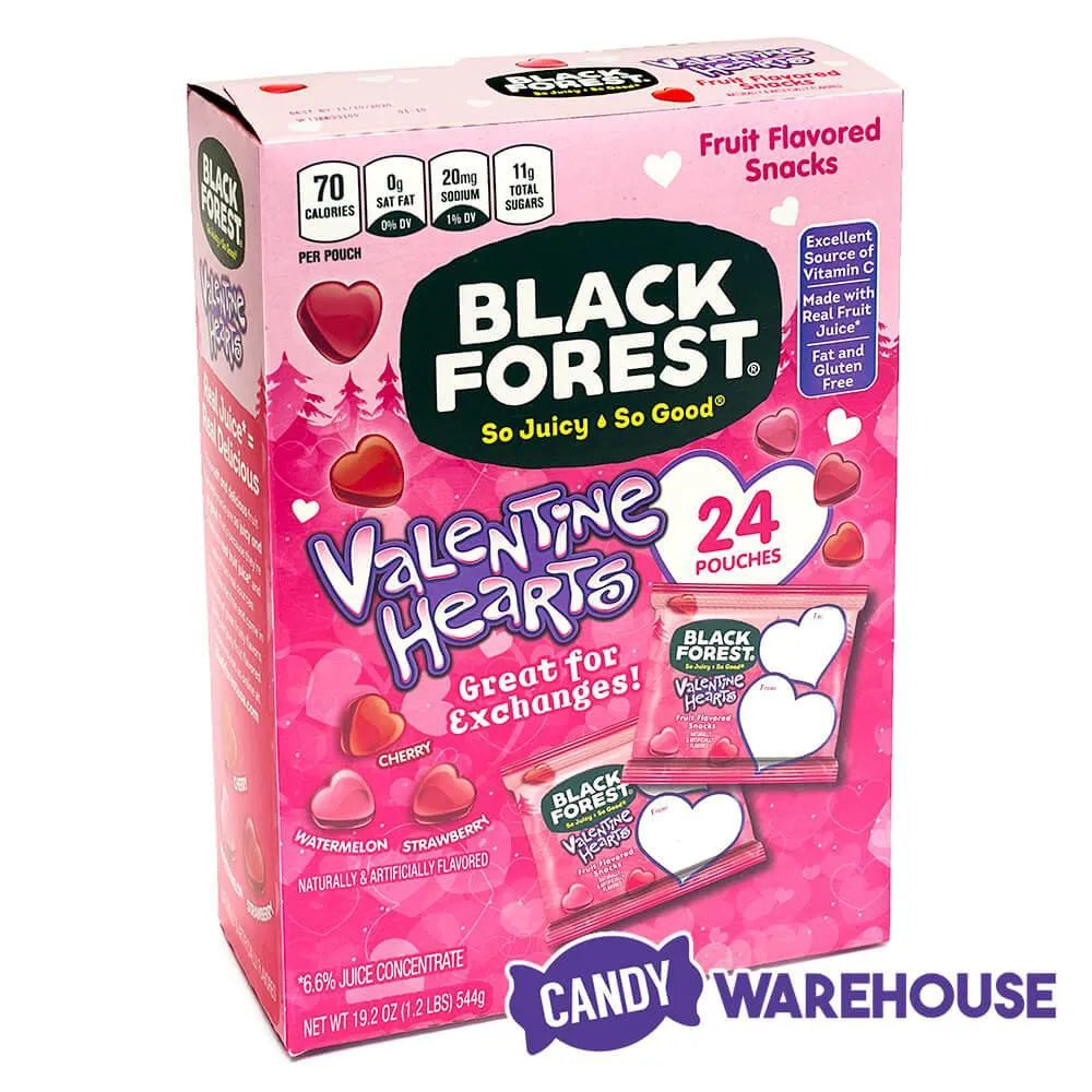 Black Forest Valentine Fruit Snack Packs 24Piece Box Candy Warehouse